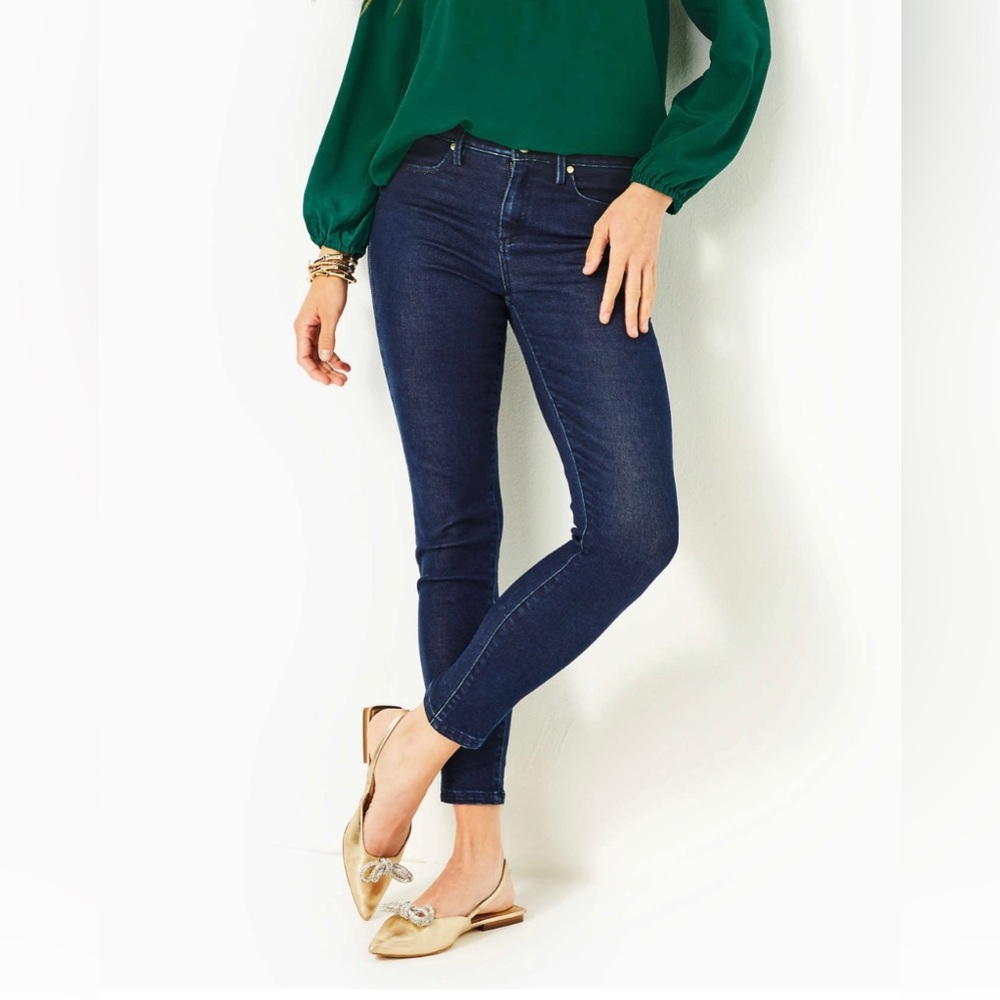 Lilly Pulitzer 29” Egan High Rise Super Skinny Jean, Bennet Wash, size 6, NWT